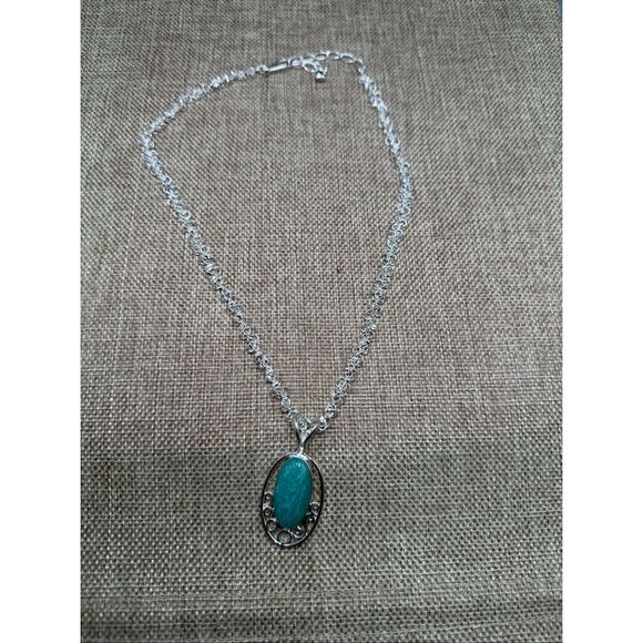 Jay King Sterling Silver Amazonite Pendant Necklace New in Box - Picture 4 of 10